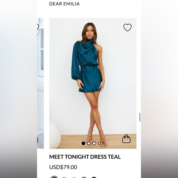 HelloMolly Dress- Teal sz SMALL - Picture 2 of 3